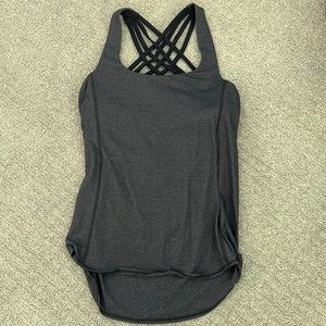 Lululemon Navy Open Back Tank Top